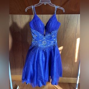 Purple Fairy Boutique Tea Length Dress with Keyhole